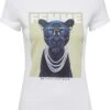 Only T-shirt Onlvibe S/s Glasses Top Box Nl Jrs 15303948 Bright White/femme Dames Maat - L