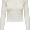 Only T-shirt Onlcindy L/s Lace Top Jrs 15285003 Cloud Dancer Dames Maat - XL 2 Only T-shirt Onlcindy L/s Lace Top Jrs 15285003 Cloud Dancer Dames Maat - XL -Only 895x1200 9
