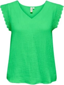 Only T-shirt Onlthyra Sl Mix Top Wvn 15292918 Summer Green Dames Maat - XL