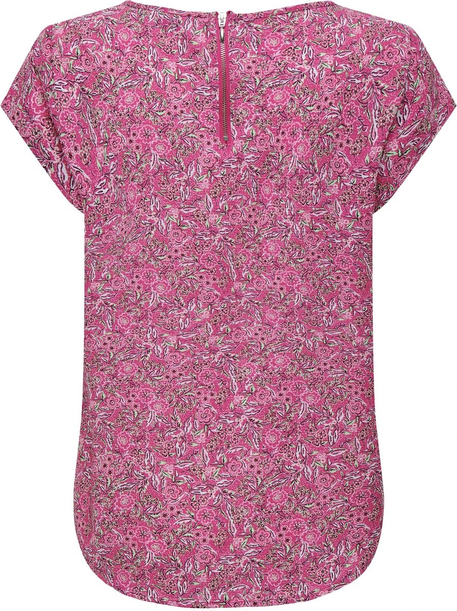 Only T-shirt Onlvic S/s Aop Top Noos Ptm 15161116 Verry Berry/floral Boh Dames Maat - 44 4 Only T-shirt Onlvic S/s Aop Top Noos Ptm 15161116 Verry Berry/floral Boh Dames Maat - 44 - Afbeelding 2