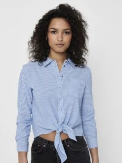 ONLY ONLLECEY LS KNOT SHIRT NOOS WVN Dames Blouse - Maat S -Only 899x1200 127