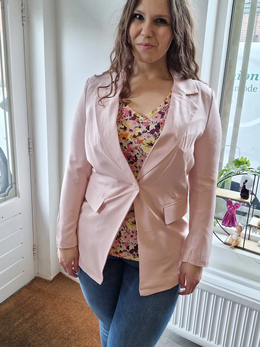 Only Carmakoma Carthea Blazer Roze Maat 48 5 Only Carmakoma Carthea Blazer Roze Maat 48 - Afbeelding 3