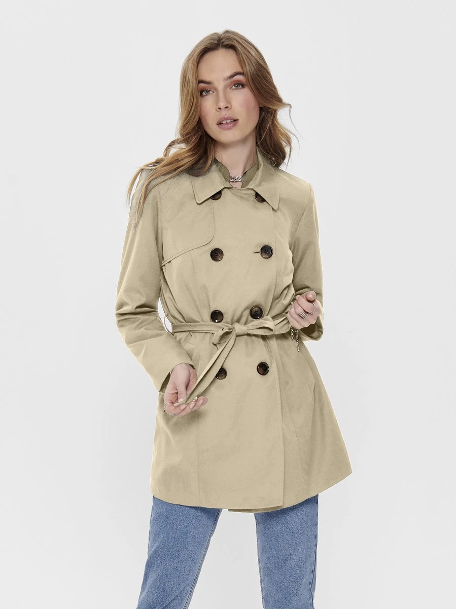 ONLY ONLVALERIE TRENCHCOAT OTW NOOS Dames Jas - Maat L 6 ONLY ONLVALERIE TRENCHCOAT OTW NOOS Dames Jas - Maat L - Afbeelding 4