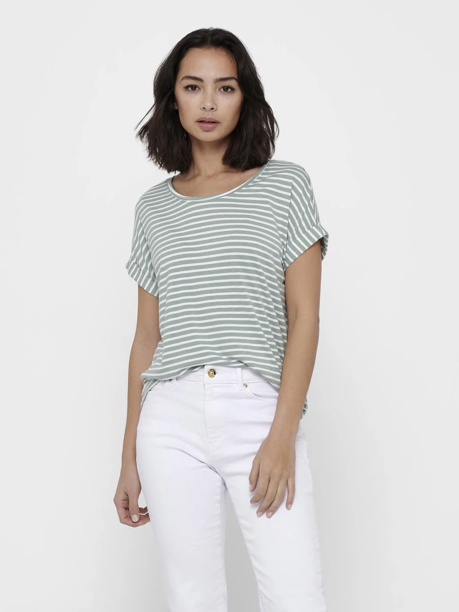 ONLY ONLMOSTER STRIPE S/S O-NECK TOP JRS NOOS Dames T-shirt - Maat XS 6 ONLY ONLMOSTER STRIPE S/S O-NECK TOP JRS NOOS Dames T-shirt - Maat XS - Afbeelding 4