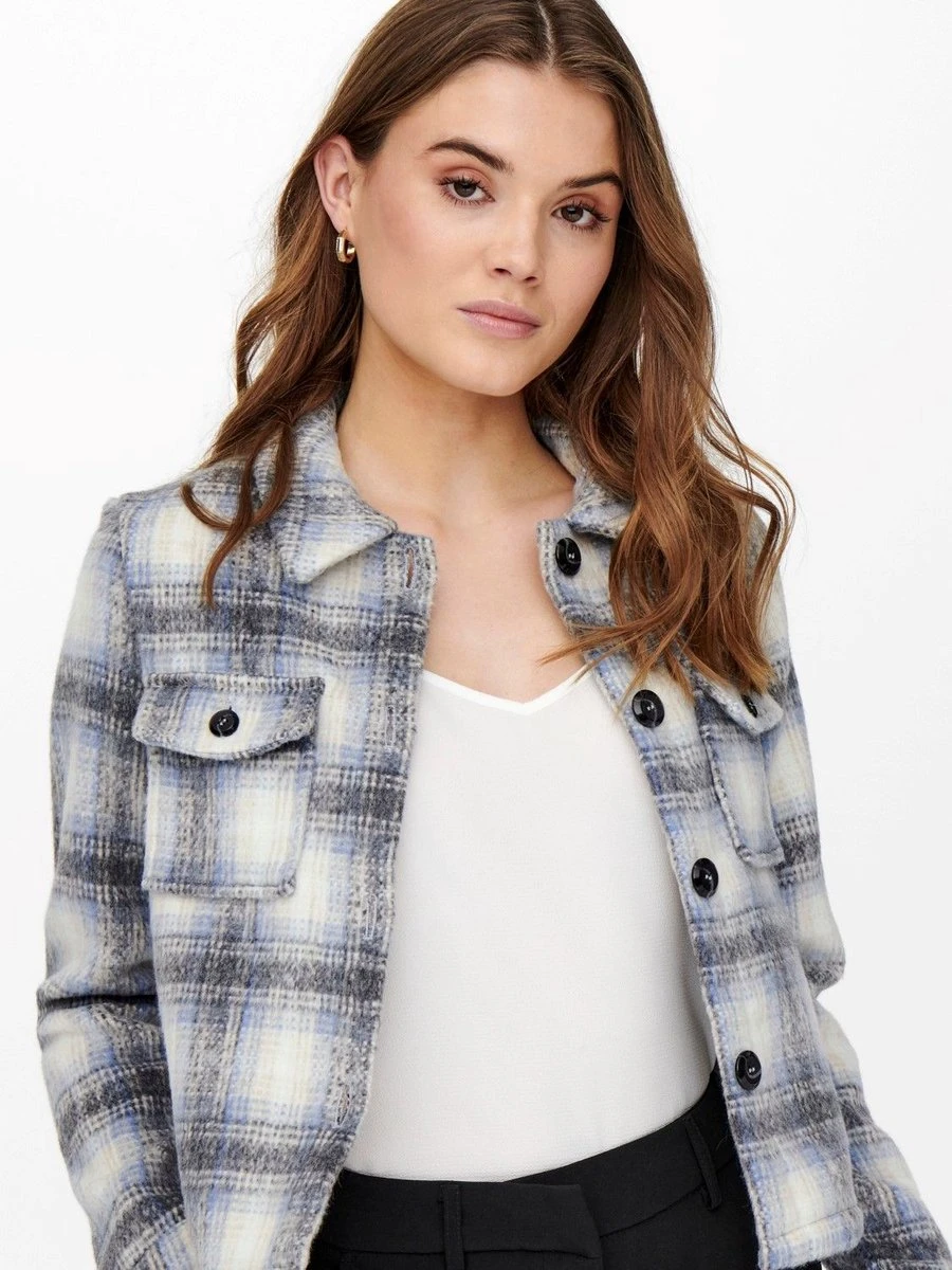 Only Jas Onllou Short Check Jacket Otw Noos 15208838 Pumice Stone/allure Dames Maat - L 8 Only Jas Onllou Short Check Jacket Otw Noos 15208838 Pumice Stone/allure Dames Maat - L - Afbeelding 6
