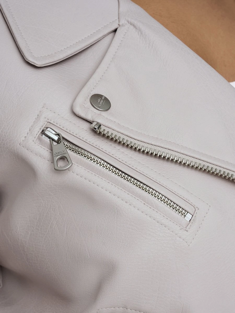 ONLY CARMAKOMA CARVERA FAUX LEATHER BIKER OTW Dames Jas - Maat 52 7 ONLY CARMAKOMA CARVERA FAUX LEATHER BIKER OTW Dames Jas - Maat 52 - Afbeelding 5