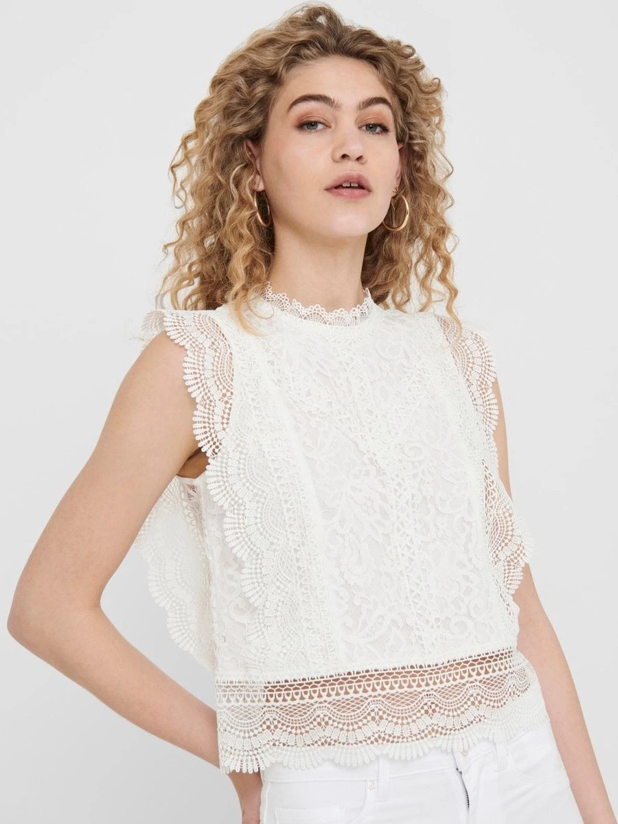 ONLY ONLKARO S/L LACE TOP NOOS WVN Dames - Maat XS 7 ONLY ONLKARO S/L LACE TOP NOOS WVN Dames - Maat XS - Afbeelding 5
