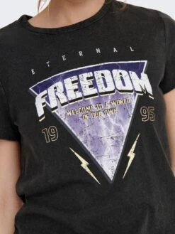 Only T-shirt Onllucy Reg S/s Top Jrs Noos 15215721 Black/freedom Dames Maat - XL -Only 900x1200 253