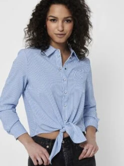 ONLY ONLLECEY LS KNOT SHIRT NOOS WVN Dames Blouse - Maat S -Only 900x1200 324