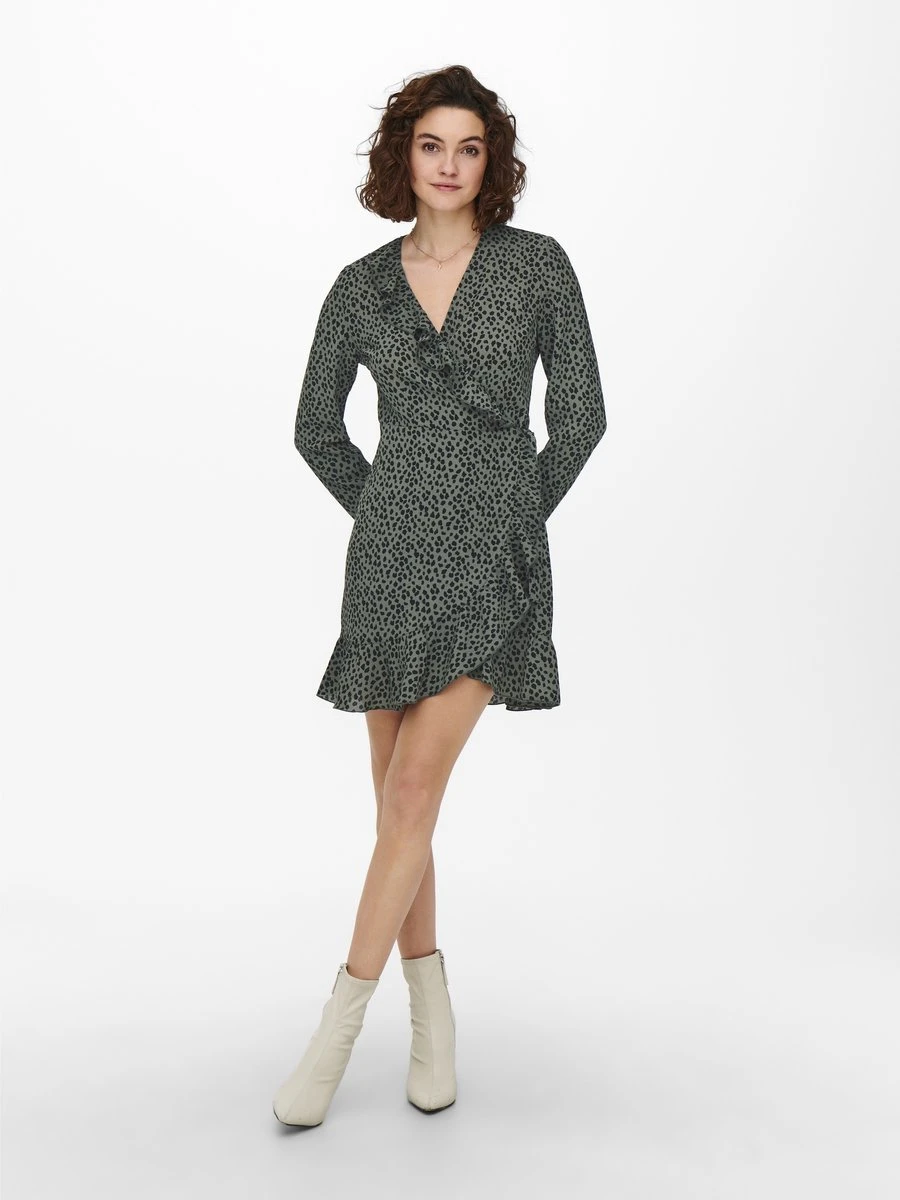 ONLY ONLCARLY L/S WRAP SHORT DRESS NOOS WVN Dames Jurk - Maat 34 5 ONLY ONLCARLY L/S WRAP SHORT DRESS NOOS WVN Dames Jurk - Maat 34 - Afbeelding 3