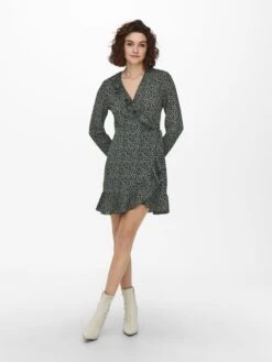 ONLY ONLCARLY L/S WRAP SHORT DRESS NOOS WVN Dames Jurk - Maat 40 -Only 900x1200 95