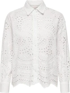 Only Blouse Onlnew Lalisa Ls Boxy Shirt Wvn 15283368 Bright White Dames Maat - M