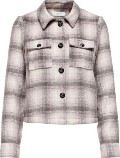 ONLY ONLLOU SHORT CHECK JACKET OTW NOOS Dames Jas - Maat S