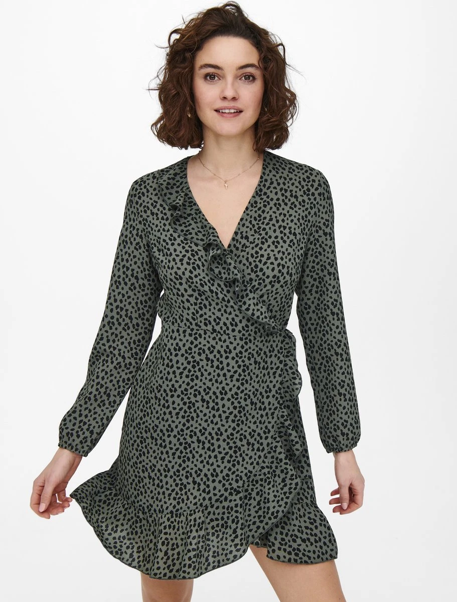 ONLY ONLCARLY L/S WRAP SHORT DRESS NOOS WVN Dames Jurk - Maat 34 7 ONLY ONLCARLY L/S WRAP SHORT DRESS NOOS WVN Dames Jurk - Maat 34 - Afbeelding 5