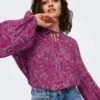 Only Blouse Onlkeira L/s String Top Ptm 15283796 Very Berry/ Floral Boh Dames Maat - XS -Only 919x1200 4