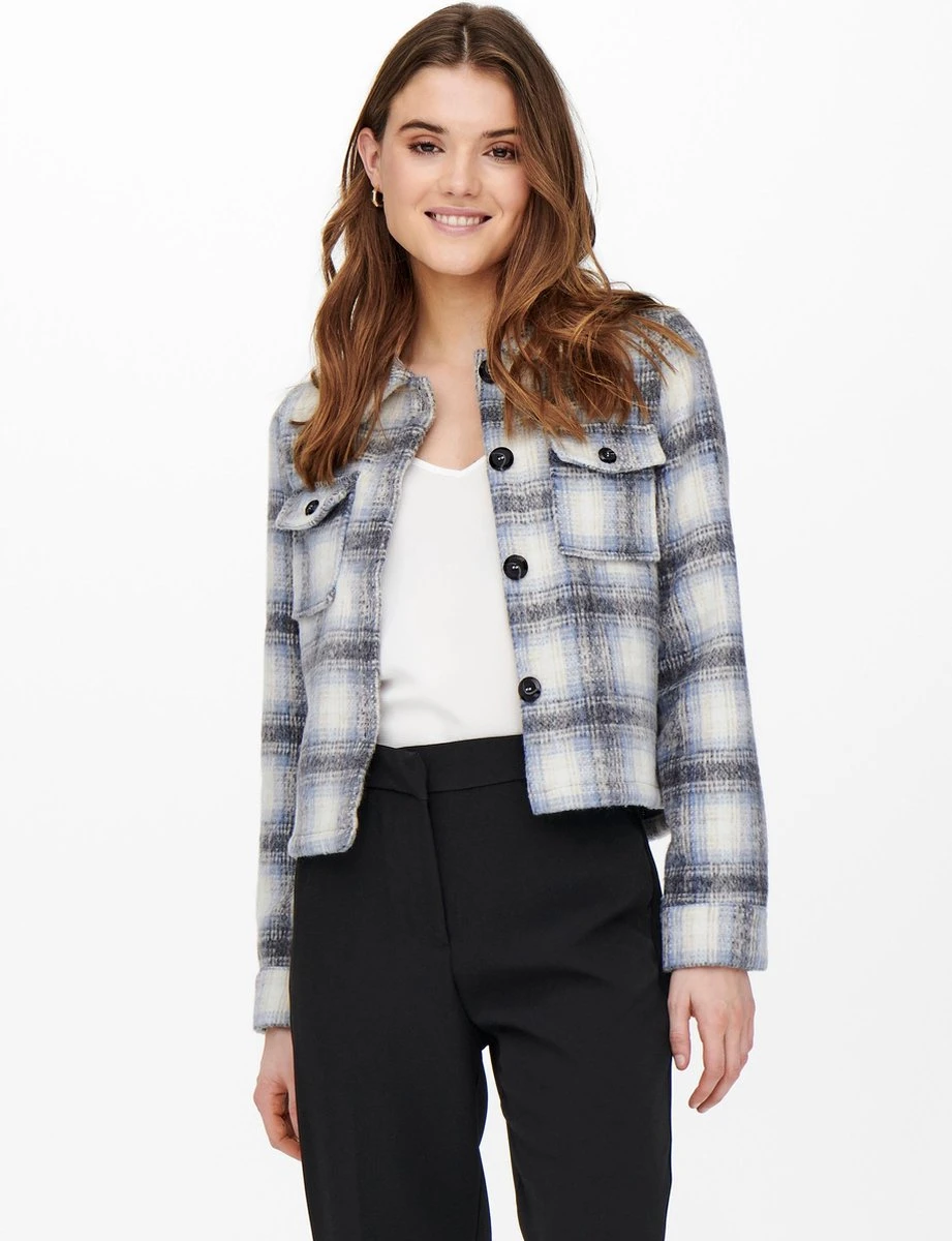 Only Jas Onllou Short Check Jacket Otw Noos 15208838 Pumice Stone/allure Dames Maat - S 18 Only Jas Onllou Short Check Jacket Otw Noos 15208838 Pumice Stone/allure Dames Maat - S - Afbeelding 16