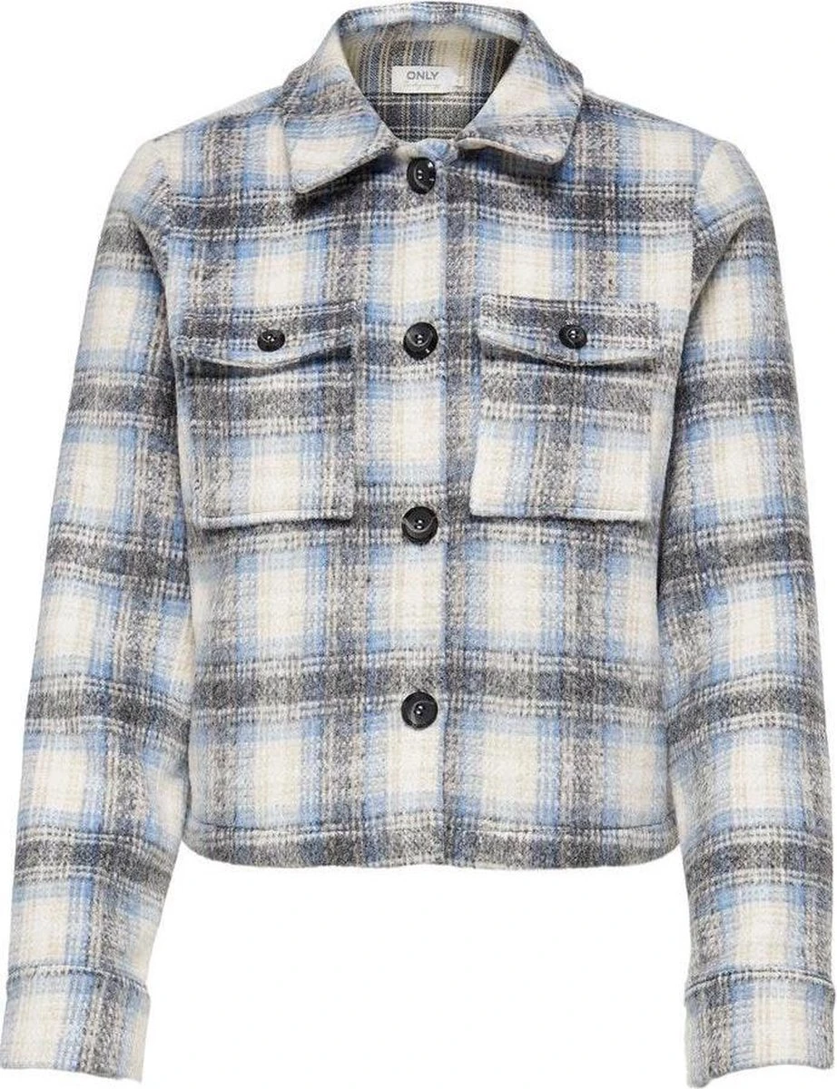 Only Jas Onllou Short Check Jacket Otw Noos 15208838 Pumice Stone/allure Dames Maat - S 19 Only Jas Onllou Short Check Jacket Otw Noos 15208838 Pumice Stone/allure Dames Maat - S - Afbeelding 17