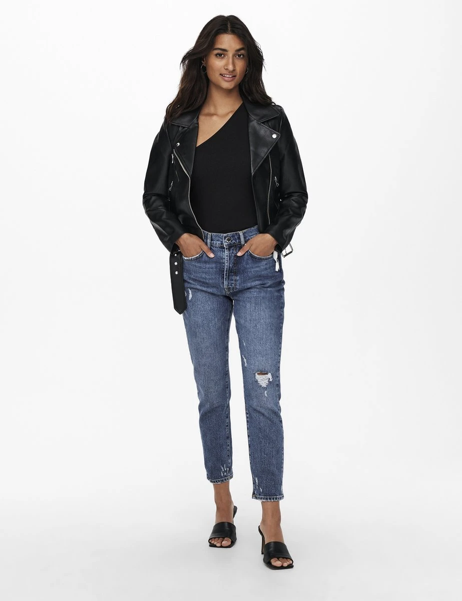 ONLY ONLVERA FAUX LEATHER BIKER CC OTW Dames Jas - Maat M 5 ONLY ONLVERA FAUX LEATHER BIKER CC OTW Dames Jas - Maat M - Afbeelding 3