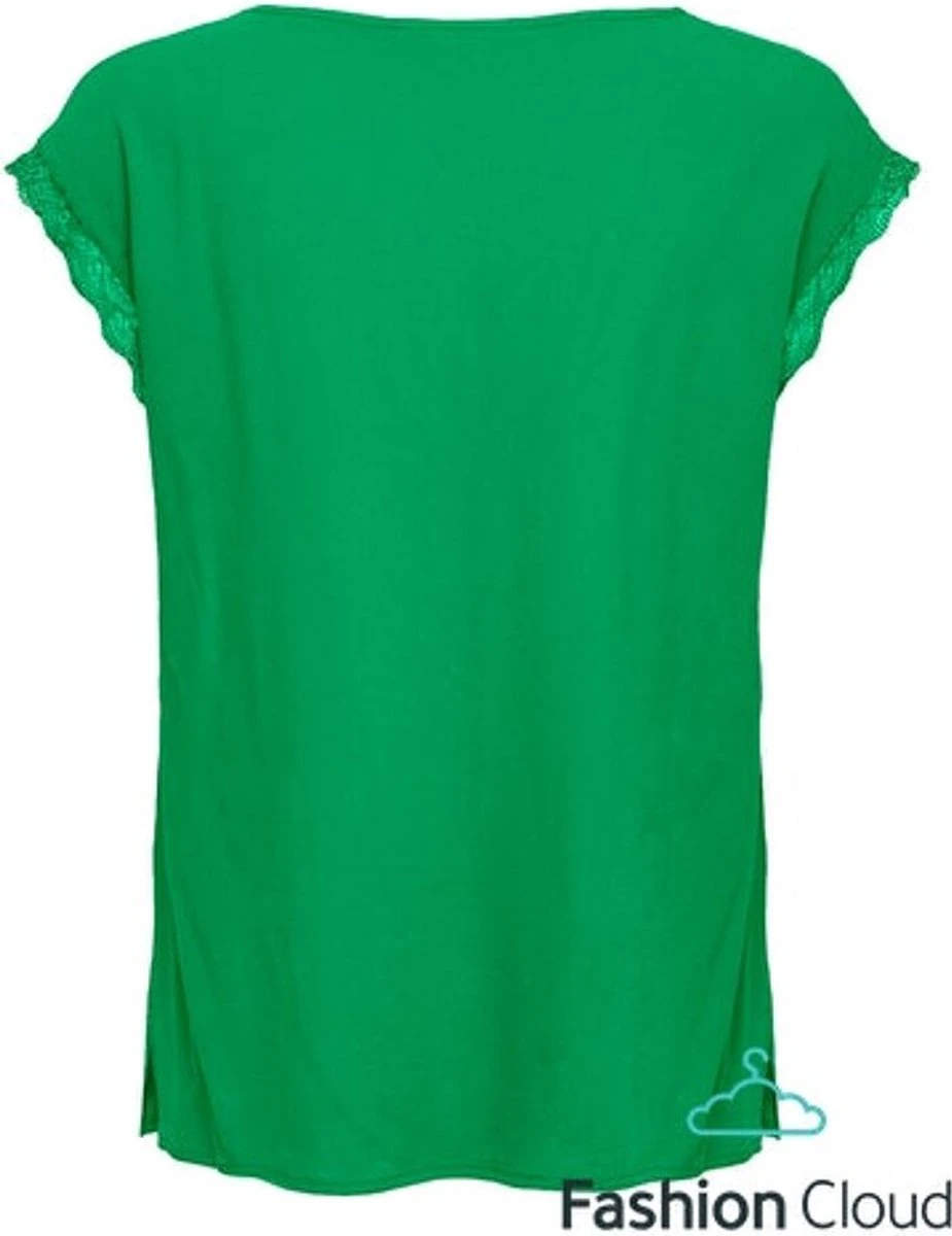 Only T-shirt Onljasmina S/s V-neck Lace Top Noos 15252241 Kelly Green Dames Maat - M 5 Only T-shirt Onljasmina S/s V-neck Lace Top Noos 15252241 Kelly Green Dames Maat - M - Afbeelding 3