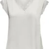 Only T-shirt Onljasmina S/s V-neck Lace Top Noos 15252241 Cloud Dancer Dames Maat - L 2 Only T-shirt Onljasmina S/s V-neck Lace Top Noos 15252241 Cloud Dancer Dames Maat - L -Only 927x1200 100