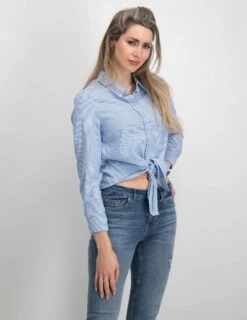 ONLY ONLLECEY LS KNOT SHIRT NOOS WVN Dames Blouse - Maat S -Only 927x1200 110