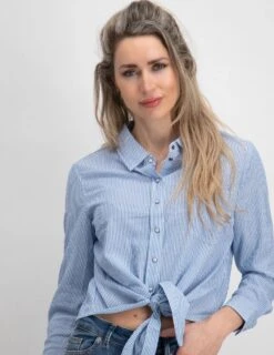 ONLY ONLLECEY LS KNOT SHIRT NOOS WVN Dames Blouse - Maat S -Only 927x1200 111