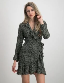 ONLY ONLCARLY L/S WRAP SHORT DRESS NOOS WVN Dames Jurk - Maat 40 -Only 927x1200 40