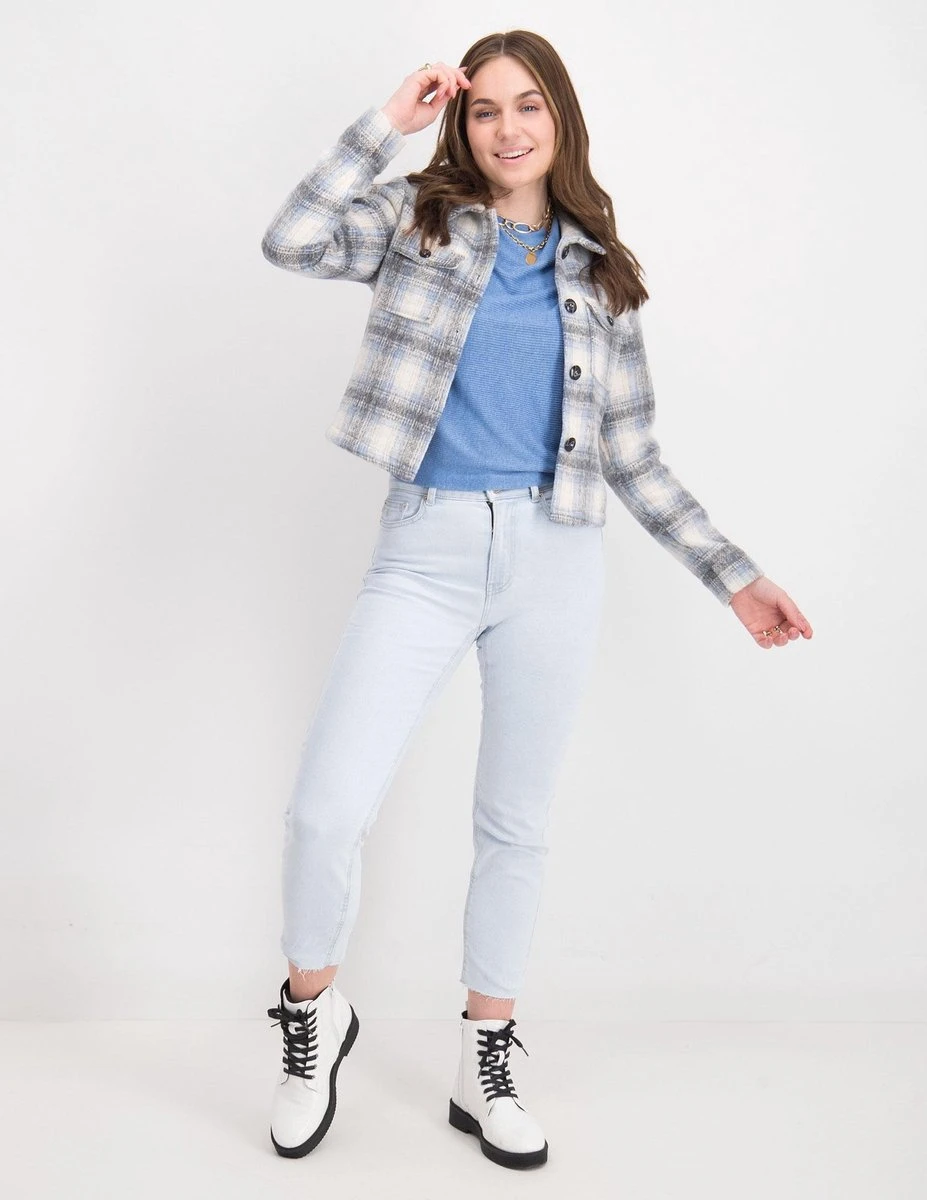 Only Jas Onllou Short Check Jacket Otw Noos 15208838 Pumice Stone/allure Dames Maat - S 11 Only Jas Onllou Short Check Jacket Otw Noos 15208838 Pumice Stone/allure Dames Maat - S - Afbeelding 9