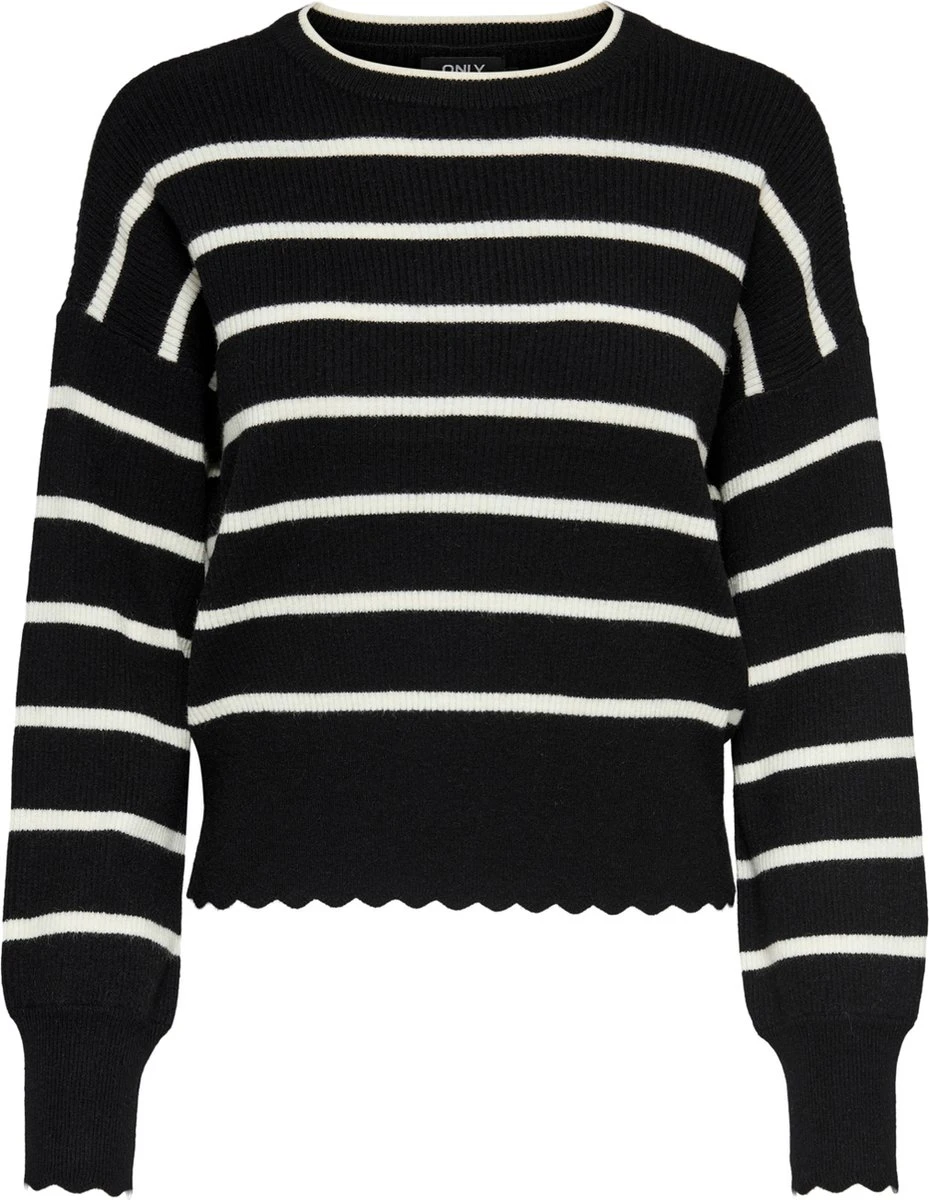 ONLY ONLIBI LS STRIPE O-NECK CC KNT Dames Trui - Maat L 3 ONLY ONLIBI LS STRIPE O-NECK CC KNT Dames Trui - Maat L