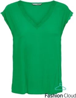 Only T-shirt Onljasmina S/s V-neck Lace Top Noos 15252241 Kelly Green Dames Maat - XL -Only 930x1200 12