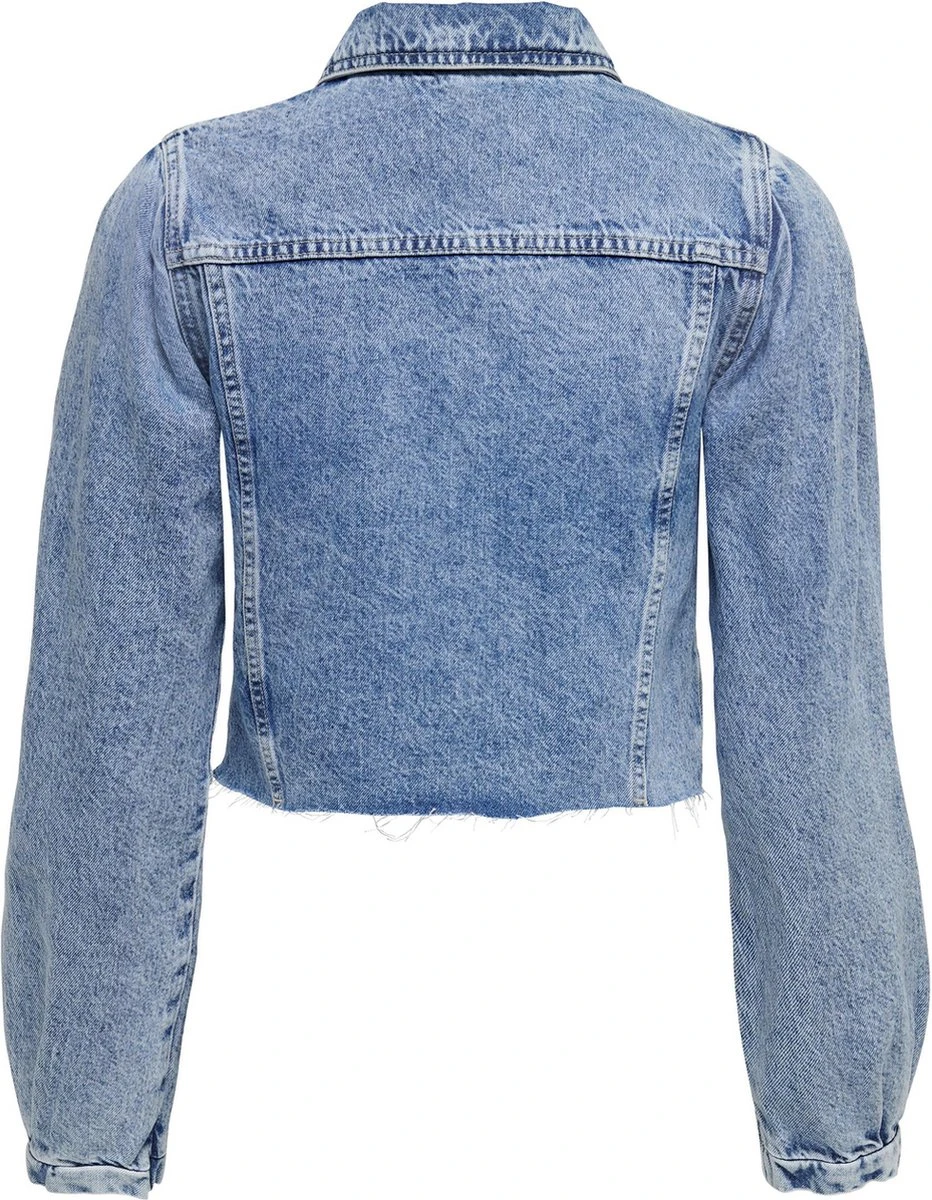 Only Jas Onlcajsa Cropped Raw Jck Dnm Azg117 15284444 Light Medium Blue Denim Dames Maat - L 4 Only Jas Onlcajsa Cropped Raw Jck Dnm Azg117 15284444 Light Medium Blue Denim Dames Maat - L - Afbeelding 2
