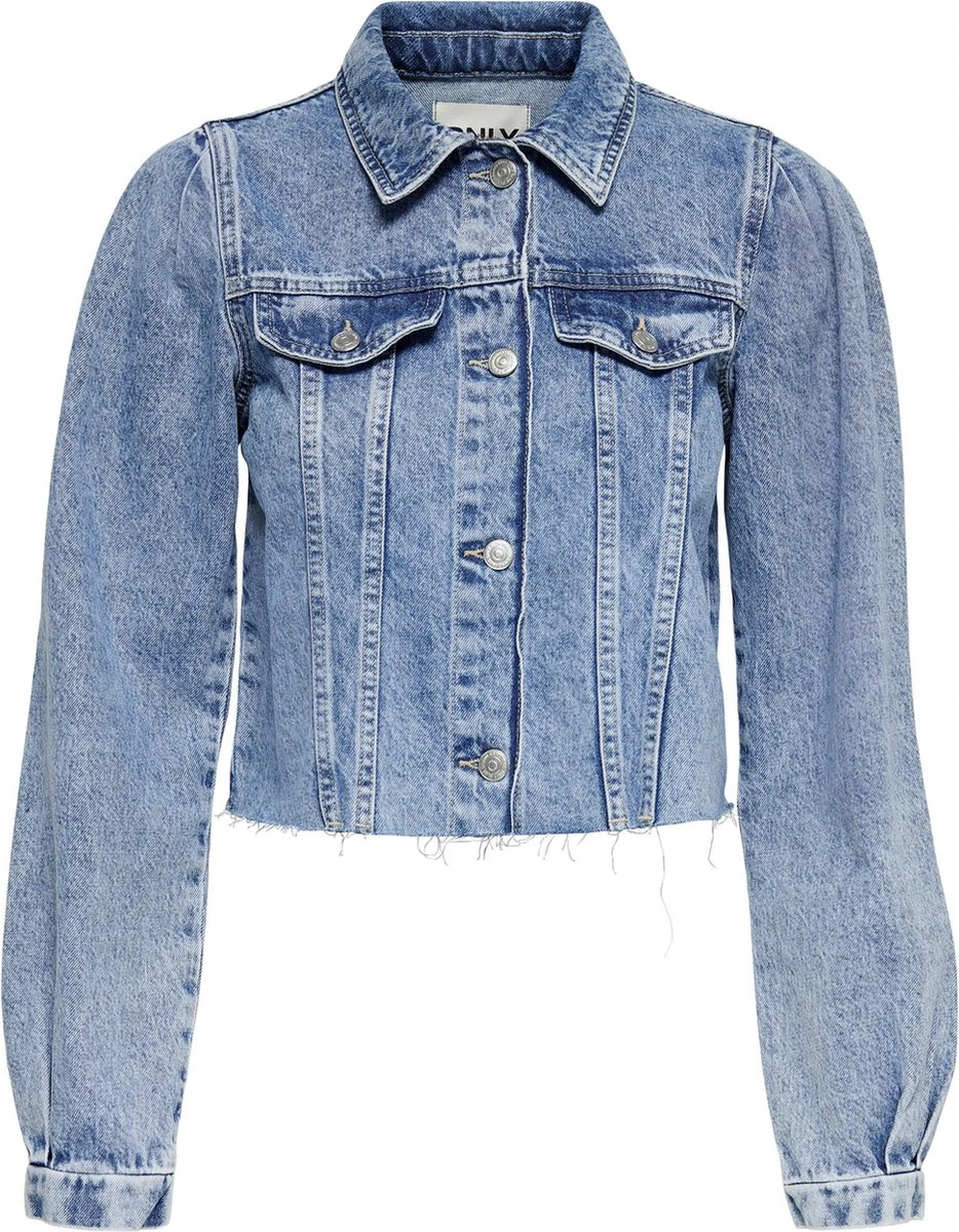 Only Jas Onlcajsa Cropped Raw Jck Dnm Azg117 15284444 Light Medium Blue Denim Dames Maat - L 3 Only Jas Onlcajsa Cropped Raw Jck Dnm Azg117 15284444 Light Medium Blue Denim Dames Maat - L