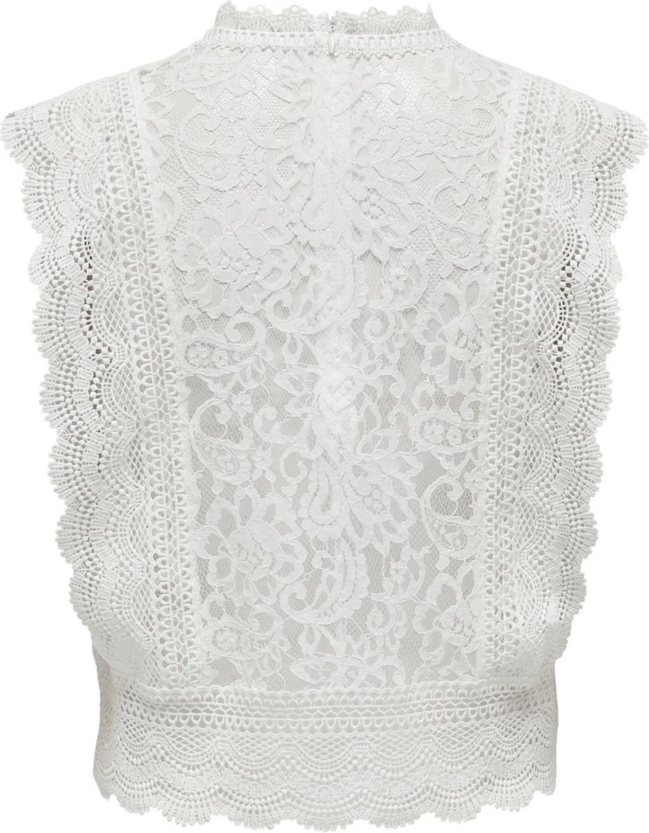 ONLY ONLKARO S/L LACE TOP NOOS WVN Dames - Maat XS 4 ONLY ONLKARO S/L LACE TOP NOOS WVN Dames - Maat XS - Afbeelding 2