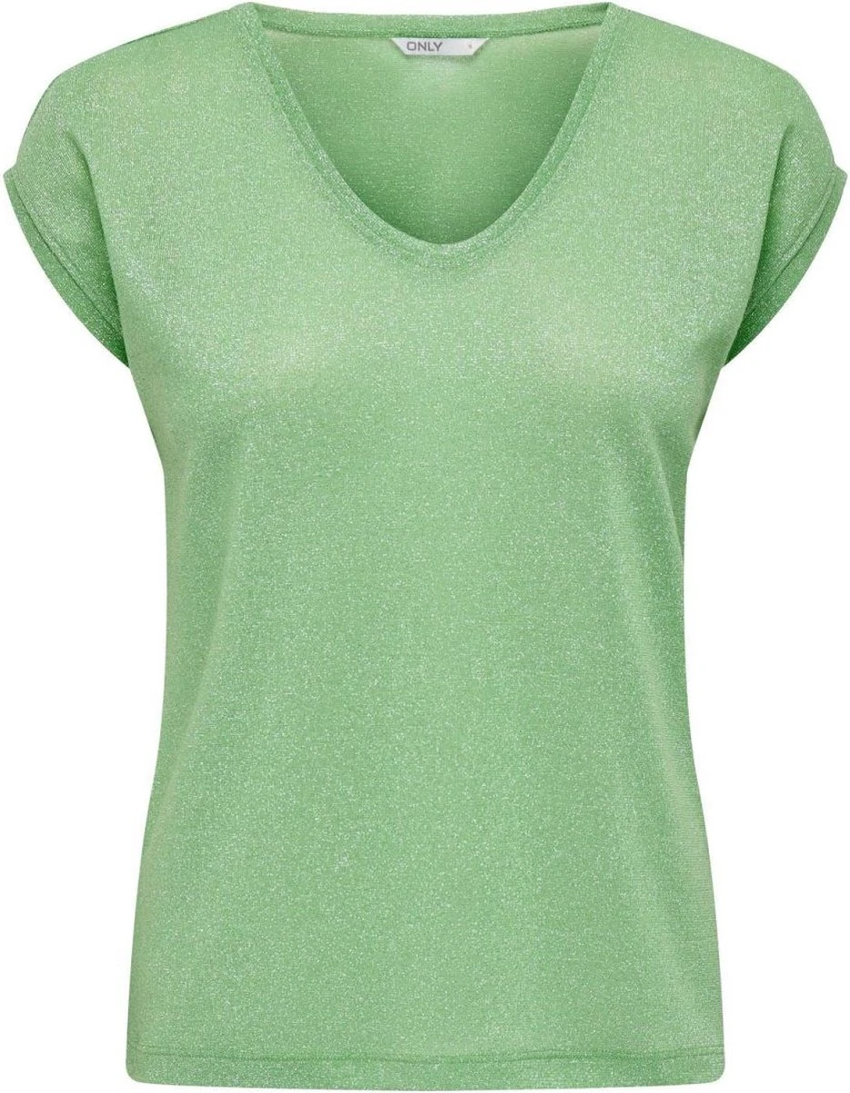 ONLY ONLSILVERY S/S V NECK LUREX TOP JRS NOOS Dames Top - Maat L 3 ONLY ONLSILVERY S/S V NECK LUREX TOP JRS NOOS Dames Top - Maat L