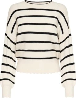 ONLY ONLIBI LS STRIPE O-NECK CC KNT Dames Trui - Maat M