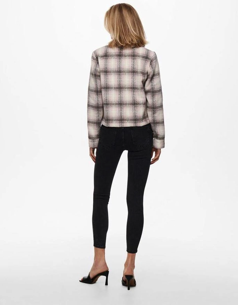 ONLY ONLLOU SHORT CHECK JACKET OTW NOOS Dames Jas - Maat S 6 ONLY ONLLOU SHORT CHECK JACKET OTW NOOS Dames Jas - Maat S - Afbeelding 4