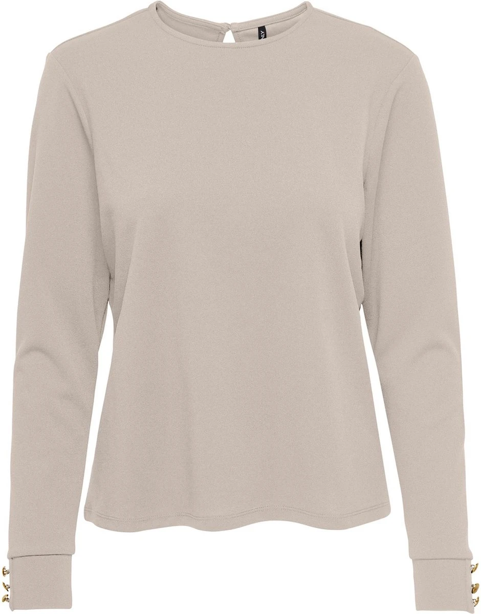 Only T-shirt Onlsania L/s Button Top Jrs 15286189 Pumice Stone Dames Maat - XL 3 Only T-shirt Onlsania L/s Button Top Jrs 15286189 Pumice Stone Dames Maat - XL