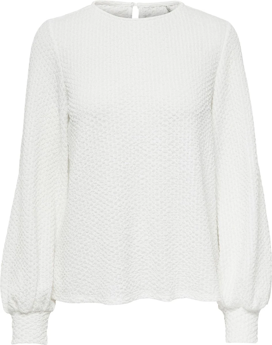 Only Blouse Onlgitta L/s Top Cuff Cs Jrs 15287195 Cloud Dancer Dames Maat - L