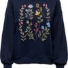 Only Trui Onlemily L/s O-neck Box Ub Swt 15285248 Navy Blazer/front Flower Dames Maat - L 2 Only Trui Onlemily L/s O-neck Box Ub Swt 15285248 Navy Blazer/front Flower Dames Maat - L -Only 951x1200