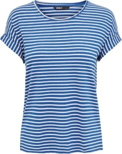 ONLY ONLMOSTER STRIPE S/S O-NECK TOP JRS NOOS Dames T-shirt - Maat S