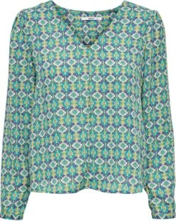 Only T-shirt Onlalma Life Vis L/s Selena Top Ao 15284370 Algiers Blue Dames Maat - XL