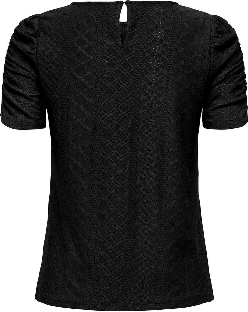 Only T-shirt Onlsandra S/s Puff Top Jrs 15289686 Black Dames Maat - M 4 Only T-shirt Onlsandra S/s Puff Top Jrs 15289686 Black Dames Maat - M - Afbeelding 2