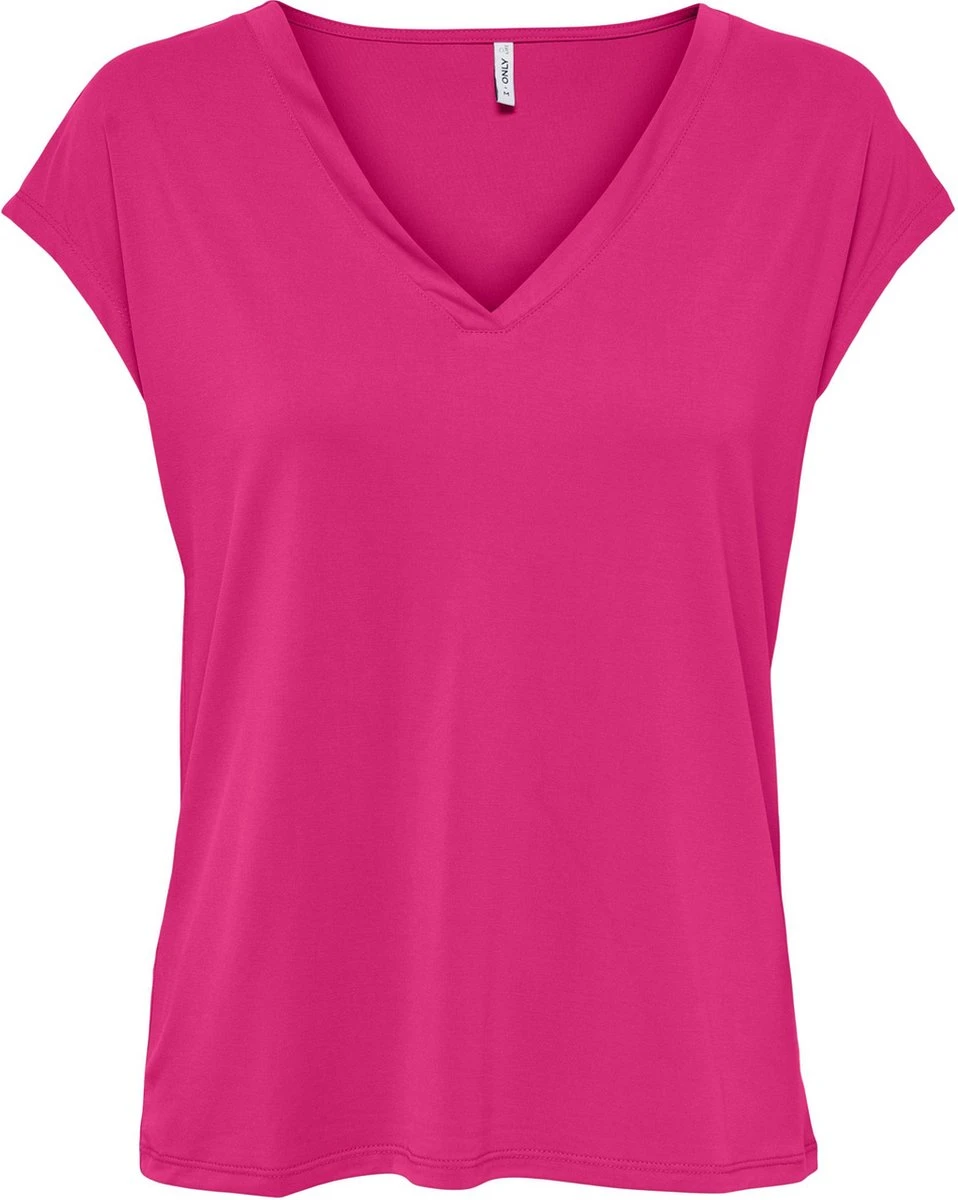 Only ONLFREE SS MODAL VN TOP - Very Berry Pink 3 Only ONLFREE SS MODAL VN TOP - Very Berry Pink