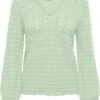 Only Trui Onlfia Ls Structure V-neck Cc Knt 15279905 Mist Green/melange Dames Maat - L -Only 959x1200 2