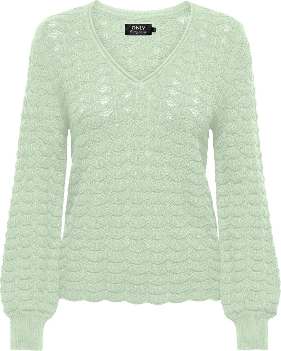 Only Trui Onlfia Ls Structure V-neck Cc Knt 15279905 Mist Green/melange Dames Maat - L 3 Only Trui Onlfia Ls Structure V-neck Cc Knt 15279905 Mist Green/melange Dames Maat - L
