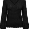 Only Trui Onlfia Ls Structure V-neck Cc Knt 15279905 Black Dames Maat - M -Only 959x1200 5