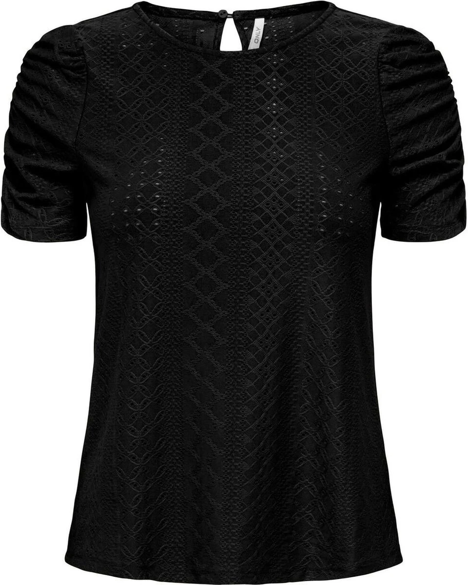 Only T-shirt Onlsandra S/s Puff Top Jrs 15289686 Black Dames Maat - M 3 Only T-shirt Onlsandra S/s Puff Top Jrs 15289686 Black Dames Maat - M