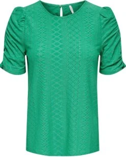Only T-shirt Onlsandra S/s Puff Top Jrs 15289686 Simply Green Dames Maat - XL