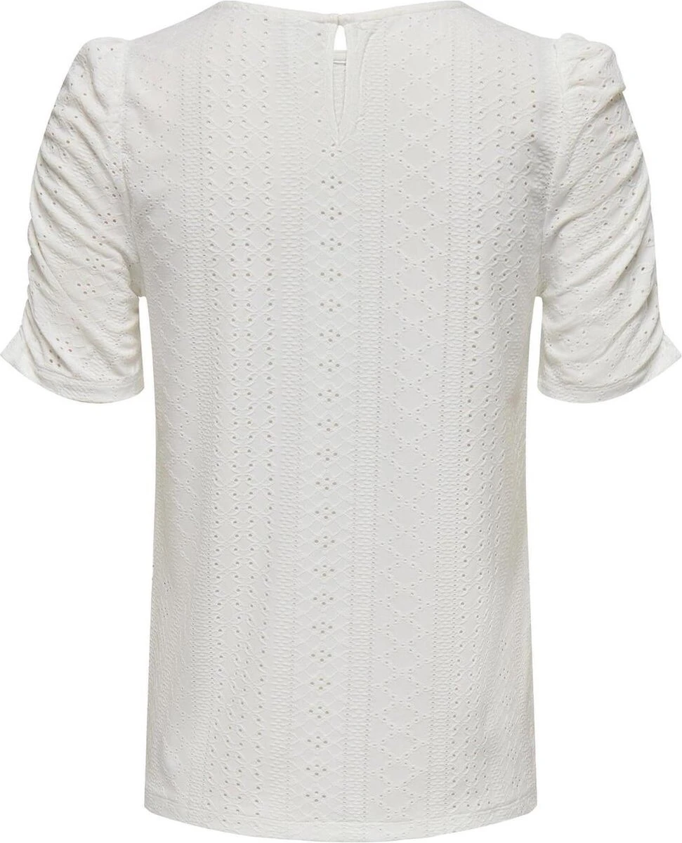 Only T-shirt Onlsandra S/s Puff Top Jrs 15289686 Cloud Dancer Dames Maat - M 4 Only T-shirt Onlsandra S/s Puff Top Jrs 15289686 Cloud Dancer Dames Maat - M - Afbeelding 2