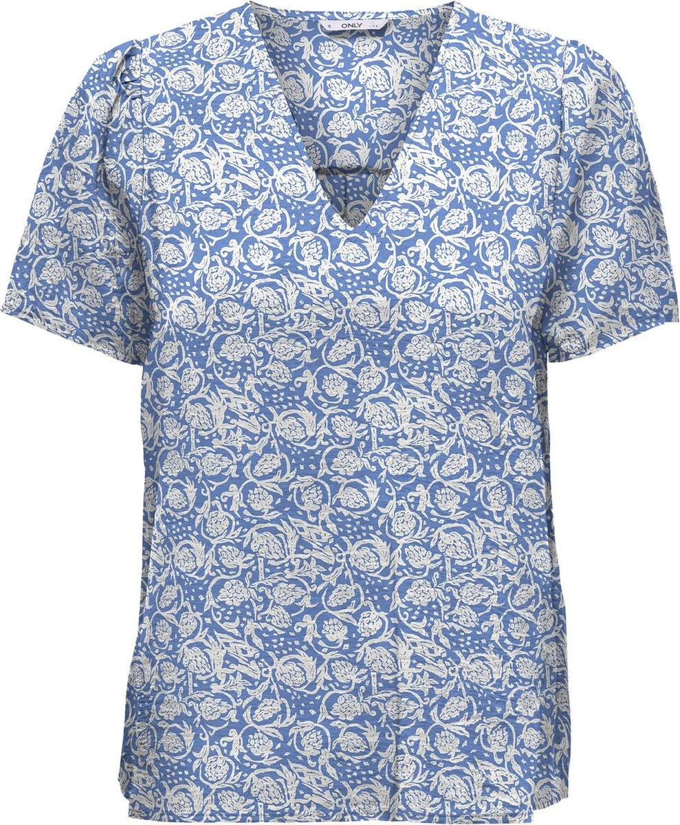 Only T-shirt Onlmargot Life S/s V-neck Top Cs Pt 15298727 Provence/boho Dames Maat - XL 3 Only T-shirt Onlmargot Life S/s V-neck Top Cs Pt 15298727 Provence/boho Dames Maat - XL